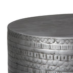 WYNDENHALL Jean 15 Wide Tribal Pattern Metal Accent Table & Assembled - 15w x 15 d x 20 h