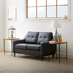 Brookside Ellen 54 Upholstered Scooped Arm Loveseat