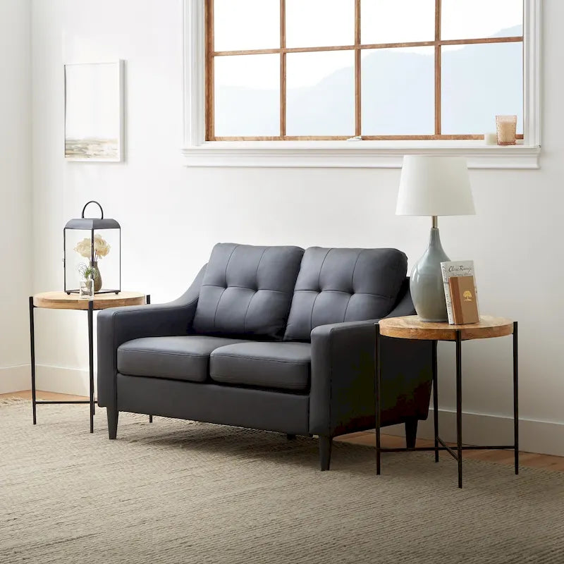 Brookside Ellen 54 Upholstered Scooped Arm Loveseat