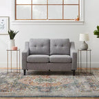 Brookside Ellen 54 Upholstered Scooped Arm Loveseat