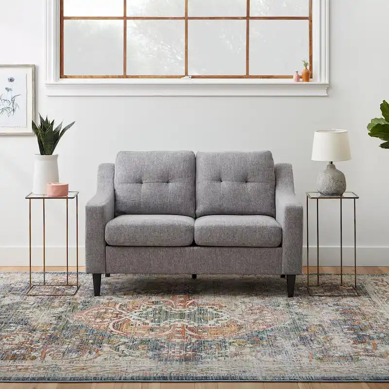 Brookside Ellen 54 Upholstered Scooped Arm Loveseat