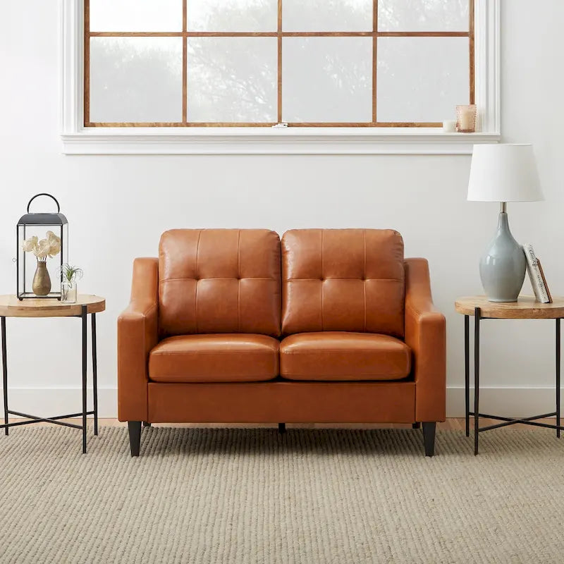 Brookside Ellen 54 Upholstered Scooped Arm Loveseat