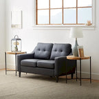 Brookside Ellen 54 Upholstered Scooped Arm Loveseat