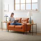 Brookside Ellen 54 Upholstered Scooped Arm Loveseat