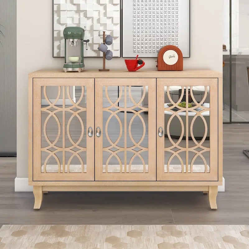 Sideboard with 3 Glass Doors