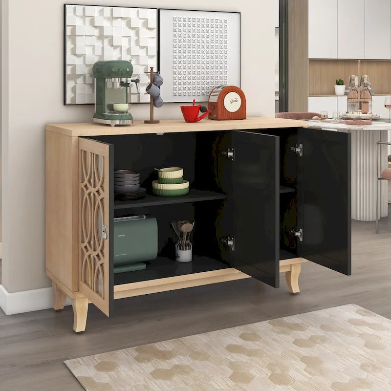 Sideboard with 3 Glass Doors