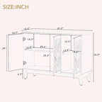 Sideboard with 3 Glass Doors