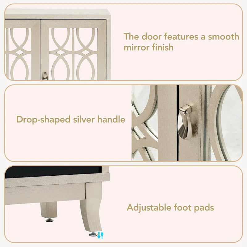 Sideboard with 3 Glass Doors
