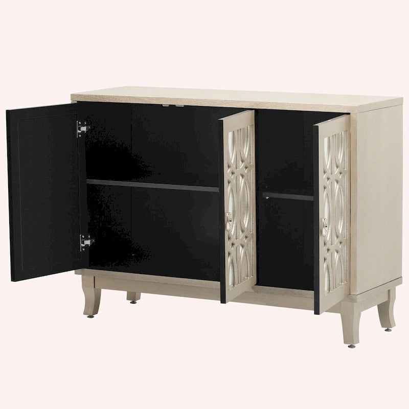 Sideboard with 3 Glass Doors