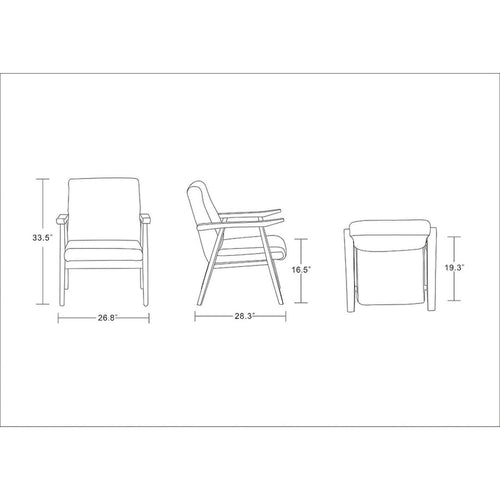 ArchDuke Amber Faux Leather Accent Chair
