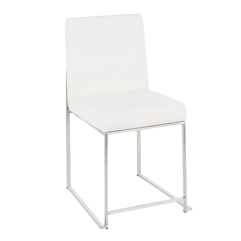 Silver Orchid Forrest High Back Stainless Steel Dining Chair (Set of 2)