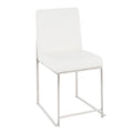Silver Orchid Forrest High Back Stainless Steel Dining Chair (Set of 2)