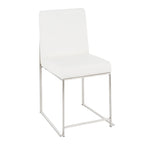 Silver Orchid Forrest High Back Stainless Steel Dining Chair (Set of 2)