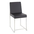 Silver Orchid Forrest High Back Stainless Steel Dining Chair (Set of 2)