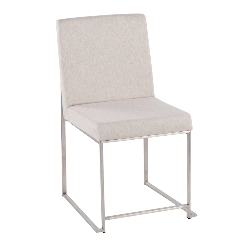 Silver Orchid Forrest High Back Stainless Steel Dining Chair (Set of 2)
