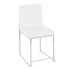Silver Orchid Forrest High Back Stainless Steel Dining Chair (Set of 2)