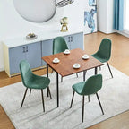 HomyLin Dining Chair Set of 4 Upholstered Fabric Low Back Armless