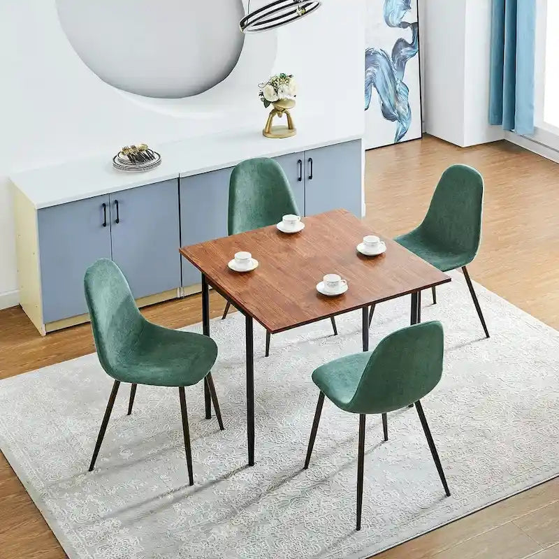 HomyLin Dining Chair Set of 4 Upholstered Fabric Low Back Armless