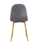 HomyLin Dining Chair Set of 4 Upholstered Fabric Low Back Armless