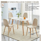 HomyLin Dining Chair Set of 4 Upholstered Fabric Low Back Armless
