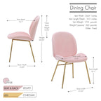 Porthos Home Cace Velvet Gold Leg Dining Chair