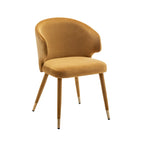 Porthos Home Ryn Velvet Dining Chairs with Gold Trim, Set of 2
