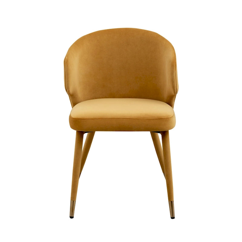 Porthos Home Ryn Velvet Dining Chairs with Gold Trim, Set of 2