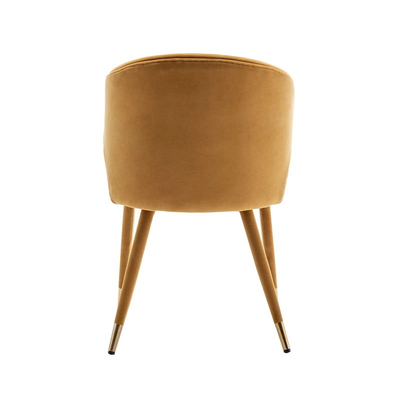 Porthos Home Ryn Velvet Dining Chairs with Gold Trim, Set of 2