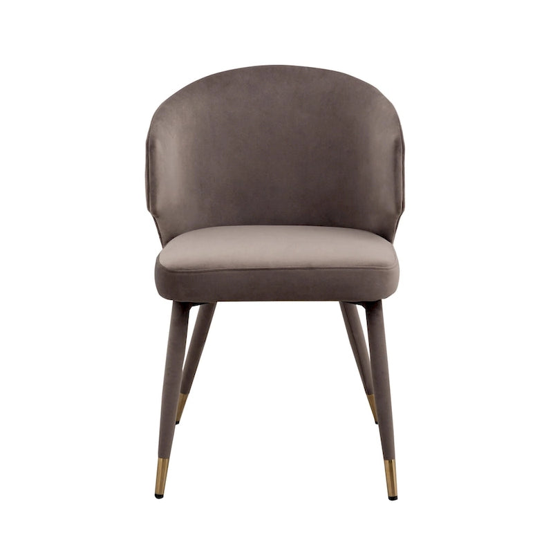 Porthos Home Ryn Velvet Dining Chairs with Gold Trim, Set of 2