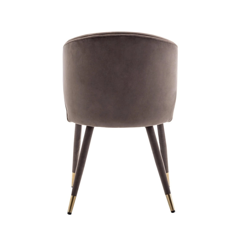 Porthos Home Ryn Velvet Dining Chairs with Gold Trim, Set of 2