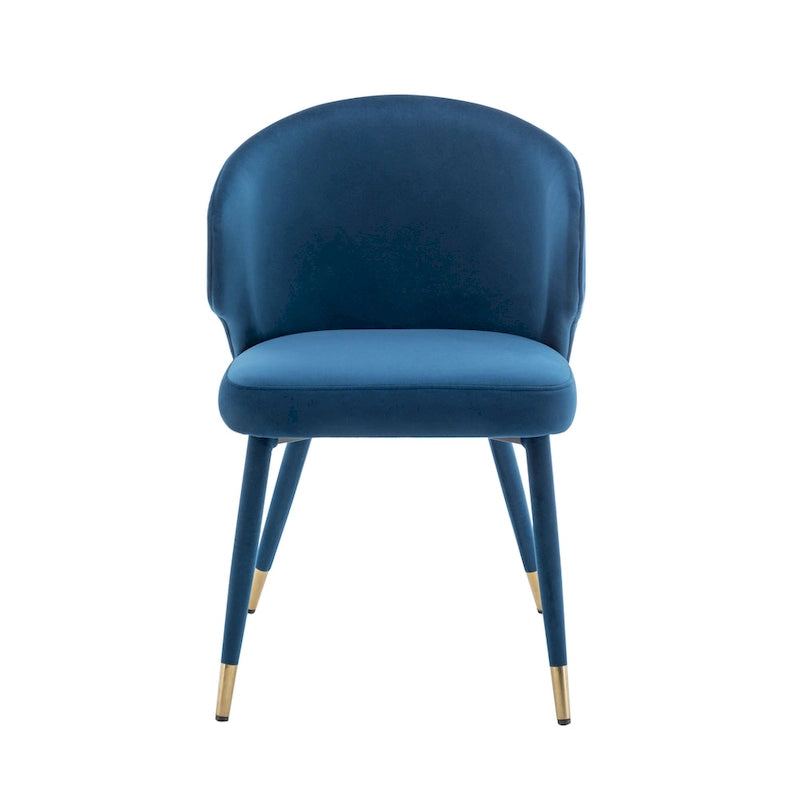 Porthos Home Ryn Velvet Dining Chairs with Gold Trim, Set of 2