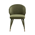 Porthos Home Ryn Velvet Dining Chairs with Gold Trim, Set of 2
