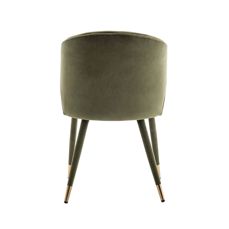 Porthos Home Ryn Velvet Dining Chairs with Gold Trim, Set of 2