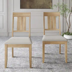 Classic Wooden Dining Chairs (Set of 2) - N/A