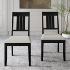 Classic Wooden Dining Chairs (Set of 2) - N/A