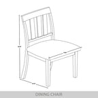Classic Wooden Dining Chairs (Set of 2) - N/A