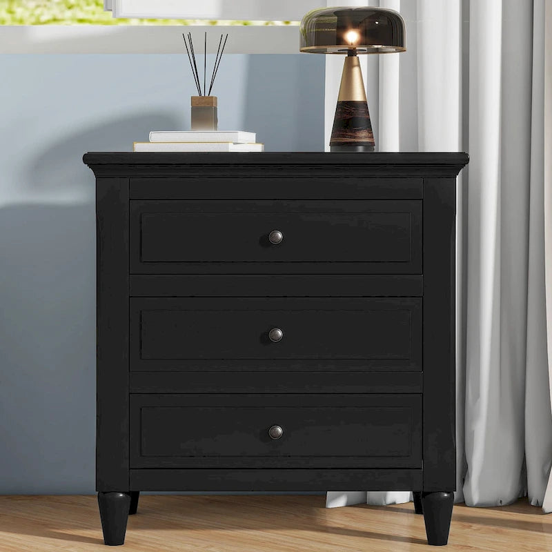 3-Drawer Wood Cabinet