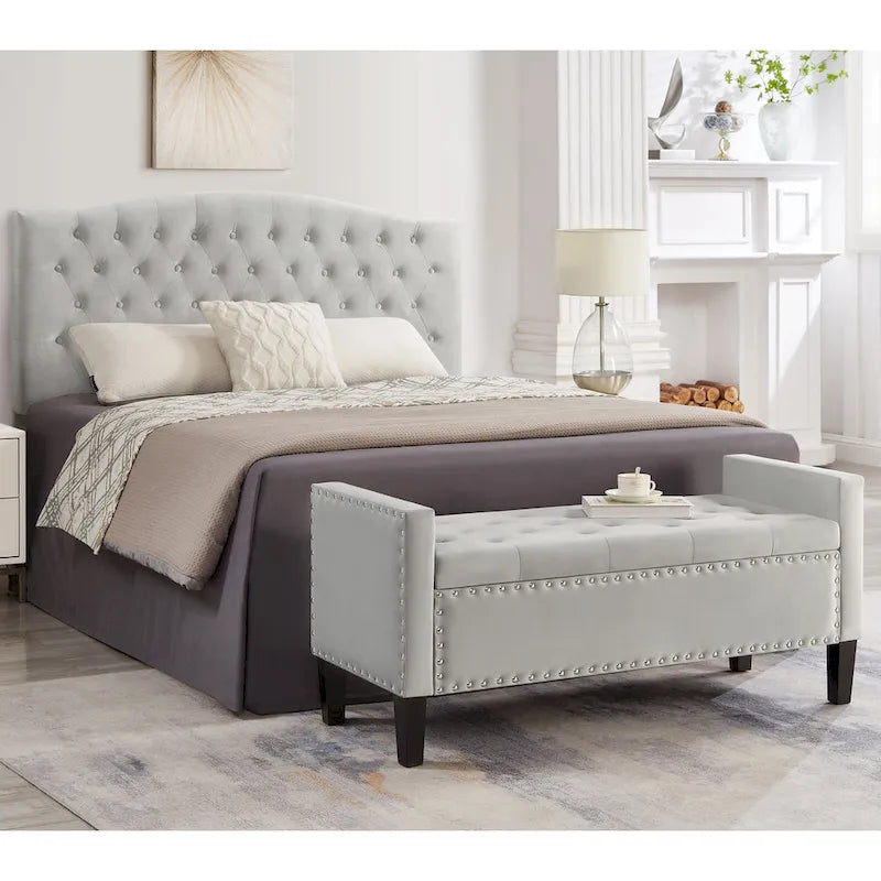Entryway Living Room Soft Padded Seat with Armrest,Bed Bench