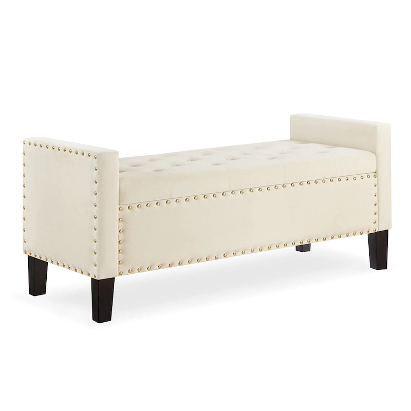 Entryway Living Room Soft Padded Seat with Armrest,Bed Bench