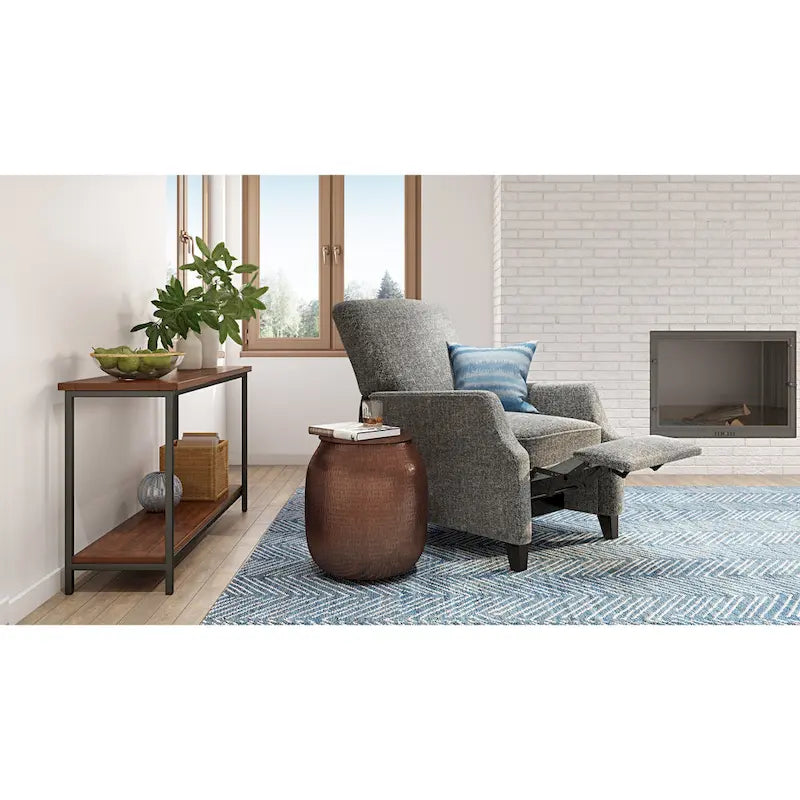 WYNDENHALL Riva Industrial 19 inch Wide Metal Storage Accent Side Table, Fully Assembled