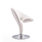 Manhattan Comfort Curl Chrome Wool Blend Swivel Accent Chair (Set of 2)