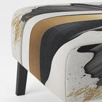 Black And Gold Cubic Expression VII Upholstered Modern & Contemporary Accent Chair and Modern Arm Chair
