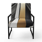 Black And Gold Cubic Expression VII Upholstered Modern & Contemporary Accent Chair and Modern Arm Chair