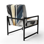 Black And Gold Cubic Expression VII Upholstered Modern & Contemporary Accent Chair and Modern Arm Chair