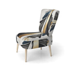 Black And Gold Cubic Expression VII Upholstered Modern & Contemporary Accent Chair and Modern Arm Chair