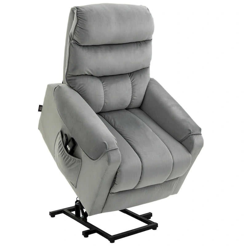 Electric Power Lift Recliner, Upholstered Vibration Massage Chair with Remote Control