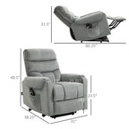 Electric Power Lift Recliner, Upholstered Vibration Massage Chair with Remote Control
