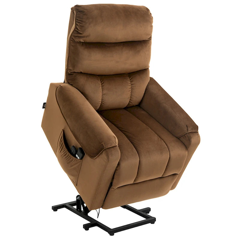 Electric Power Lift Recliner, Upholstered Vibration Massage Chair with Remote Control