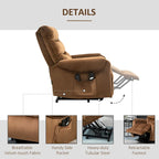 Electric Power Lift Recliner, Upholstered Vibration Massage Chair with Remote Control