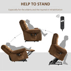 Electric Power Lift Recliner, Upholstered Vibration Massage Chair with Remote Control